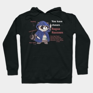 Rogue Raccoon RPG Style Perfect for Dungeon and Dragons Enthusiasts Funny Raccoon Cute RPG Video Game design DND T-Shirt Hoodie